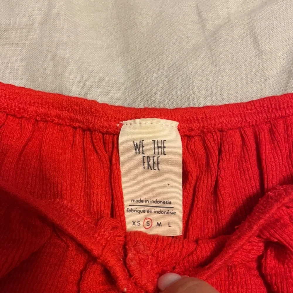 Free people red off the shoulder top - Picture 2 of 2